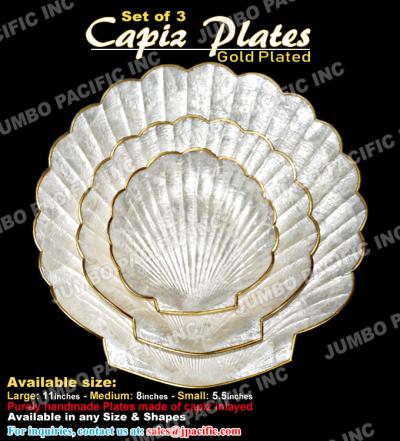 Capiz Plates Gold