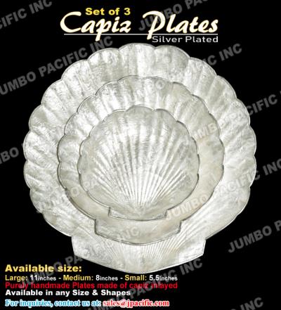 Capiz Plates Silver